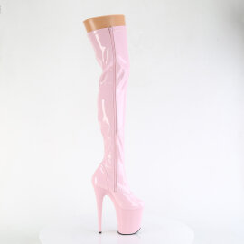 Pleaser FLAMINGO-3000 Botas por encima de la rodilla con Plataforma Rosa Charol EU-41 / US-11