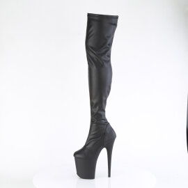 Pleaser FLAMINGO-3000 Botas por encima de la rodilla con Plataforma de Piel Sintética Negro EU-35 / US-5