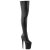 Pleaser FLAMINGO-3000 Botas por encima de la rodilla con Plataforma de Piel Sintética Negro EU-35 / US-5