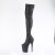 Pleaser FLAMINGO-3000 Botas por encima de la rodilla con Plataforma de Piel Sintética Negro EU-35 / US-5