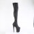 Pleaser FLAMINGO-3000 Botas por encima de la rodilla con Plataforma de Piel Sintética Negro EU-35 / US-5