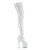 Pleaser FLAMINGO-3000 Botas por encima de la rodilla con Plataforma Charol blanco EU-37 / US-7