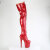 Pleaser FLAMINGO-3020GP Botas por encima de la rodilla con Plataforma Charol Purpurina Red EU-35 / US-5