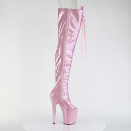Pleaser FLAMINGO-3021GP Botas por encima de la rodilla con Plataforma Rosa Charol EU-35 / US-5