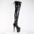 Pleaser FLAMINGO-3850 Botas por encima de la rodilla con Plataforma Charol Negro EU-35 / US-5
