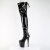 Pleaser FLAMINGO-3850 Botas por encima de la rodilla con Plataforma Charol Negro EU-38 / US-8