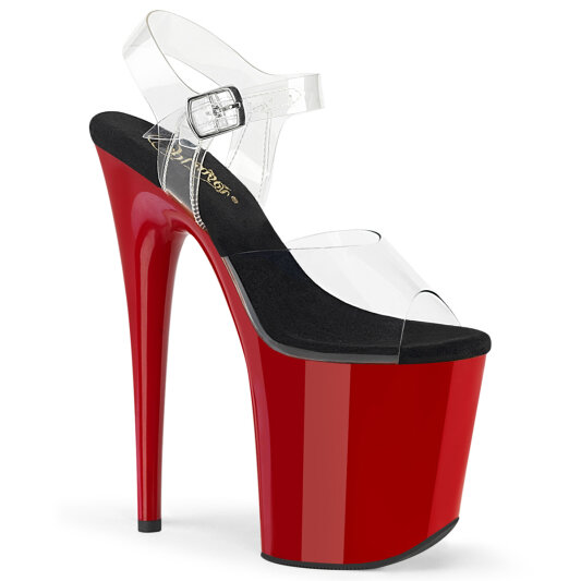 Pleaser FLAMINGO-808 Sandalias de Plataforma Rojo Tono Claro EU-35 / US-5