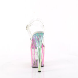 Pleaser FLAMINGO-808RG-03 Sandalias de Plataforma Brillo transparente Colorido EU-35 / US-5