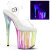 Pleaser FLAMINGO-808RG-03 Sandalias de Plataforma Brillo transparente Colorido EU-35 / US-5
