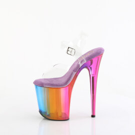 Pleaser FLAMINGO-808RMT Sandalias de Plataforma Tono Claro Ahumado Colorido EU-38 / US-8
