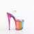 Pleaser FLAMINGO-808RMT Sandalias de Plataforma Tono Claro Ahumado Colorido EU-38 / US-8