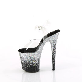 Pleaser FLAMINGO-808SS Sandalias de Plataforma Tono Claro Purpurina Plata EU-35 / US-5