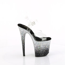 Pleaser FLAMINGO-808SS Sandalias de Plataforma Tono Claro Purpurina Plata EU-35 / US-5