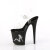 Pleaser FLAMINGO-808TGRS Sandalias Plataforma Tono Claro pedrería Negro Plata EU-35 / US-5