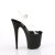 Pleaser FLAMINGO-808TGRS Sandalias Plataforma Tono Claro pedrería Negro Plata EU-35 / US-5