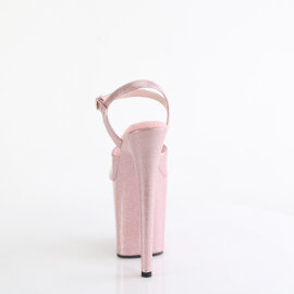 Pleaser FLAMINGO-809GP Sandalias de Plataforma Charol Holograma Ahumado Pink EU-35 / US-5