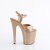 Pleaser FLAMINGO-809GP Sandalias de Plataforma Charol Purpurina Dorado EU-40 / US-10