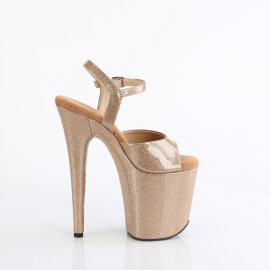 Pleaser FLAMINGO-809GP Sandalias de Plataforma Charol Purpurina Dorado EU-42 / US-12