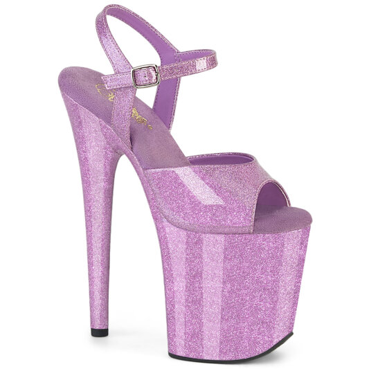 Pleaser FLAMINGO-809GP Sandalias de Plataforma Charol Purpurina Púrpura Tono Claro EU-35 / US-5