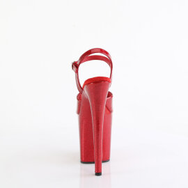 Pleaser FLAMINGO-809GP Sandalias de Plataforma Charol Purpurina Rojo EU-35 / US-5