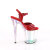 Pleaser FLAMINGO-809HT Sandalias de Plataforma Charol Holograma Ahumado Rojo EU-35 / US-5