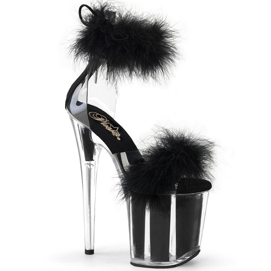 Pleaser FLAMINGO-824F Sandalias de Plataforma Negro Tono Claro EU-38 / US-8