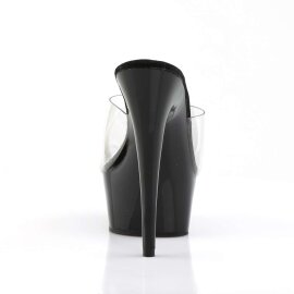 Pleaser Zapato Abierto DELIGHT-601 Negro Transparente EU-37 / US-7
