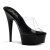 Pleaser Zapato Abierto DELIGHT-601 Negro Transparente EU-37 / US-7
