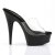 Pleaser Zapato Abierto DELIGHT-601 Negro Transparente EU-38 / US-8