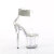 Pleaser FLAMINGO-824RS Sandalias Plataforma Tono Claro pedrería Transparente EU-42 / US-12
