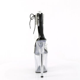 Pleaser FLAMINGO-824RS Sandalias Plataforma Tono Claro pedrería Transparente Negro EU-35 / US-5
