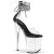 Pleaser FLAMINGO-824RS Sandalias Plataforma Tono Claro pedrería Transparente Negro EU-35 / US-5