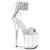 Pleaser FLAMINGO-827RS Sandalias Plataforma Tono Claro pedrería Plata EU-35 / US-5