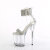 Pleaser FLAMINGO-827RS Sandalias Plataforma Tono Claro pedrería Plata EU-35 / US-5