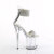 Pleaser FLAMINGO-827RS Sandalias Plataforma Tono Claro pedrería Plata EU-35 / US-5
