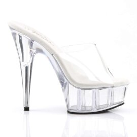 Pleaser Zapato Abierto DELIGHT-601 Plata Transparente EU-35 / US-5