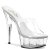 Pleaser Zapato Abierto DELIGHT-601 Plata Transparente EU-35 / US-5