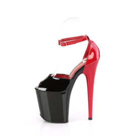 Pleaser FLAMINGO-868 Sandalias de Plataforma Rojo Negro EU-35 / US-5