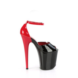 Pleaser FLAMINGO-868 Sandalias de Plataforma Rojo Negro EU-35 / US-5