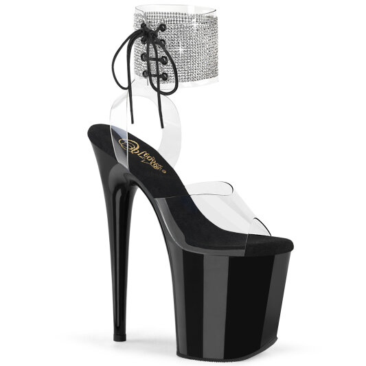 Pleaser FLAMINGO-891-2RS Sandalias de Plataforma Negro Tono Claro EU-35 / US-5