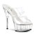 Pleaser Zapato Abierto DELIGHT-602 Plata Transparente EU-35 / US-5