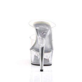Pleaser Zapato Abierto DELIGHT-602 Plata Transparente EU-38 / US-8