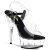 Pleaser Sandalia de Tacón DELIGHT-608 Negro Transparente EU-35 / US-5