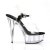 Pleaser Sandalia de Tacón DELIGHT-608 Negro Transparente EU-35 / US-5