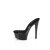 Pleaser GLEAM-601 Zuecos con Plataforma Negro transparente Transparente EU-36 / US-6