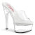 Pleaser GLEAM-601 Zuecos con Plataforma Transparente EU-36 / US-6