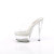 Pleaser GLEAM-601 Zuecos con Plataforma Transparente EU-36 / US-6