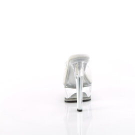 Pleaser GLEAM-601 Zuecos con Plataforma Transparente EU-37 / US-7