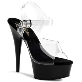 Pleaser Sandalia de Tacón DELIGHT-608 Negro...