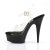 Pleaser Sandalia de Tacón DELIGHT-608 Negro Transparente EU-37 / US-7
